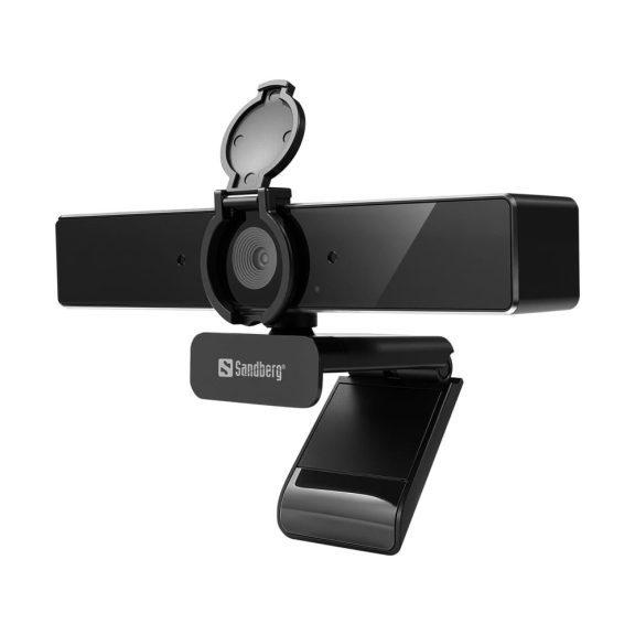 Sandberg USB-C/A Webcam Pro Remote webkamera, 4K, autofókusz, távirányító, zajszűrő mikrofon, fekete