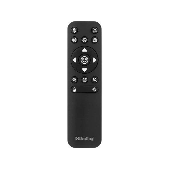 Sandberg USB-C/A Webcam Pro Remote webkamera, 4K, autofókusz, távirányító, zajszűrő mikrofon, fekete