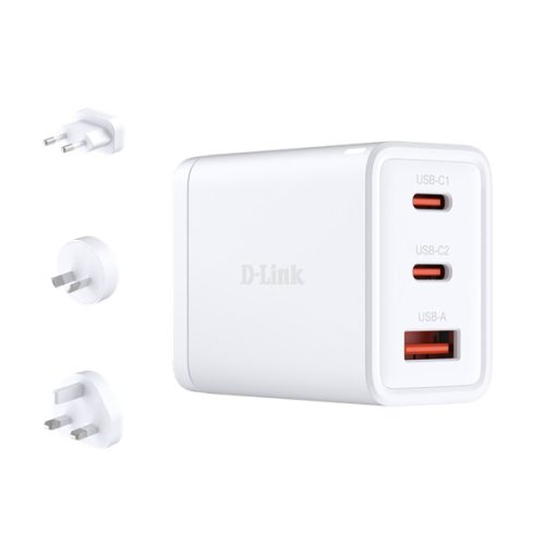 D-LINK Hálózati Adapter 65W GAN 2xUSB-C + 1xUSB, DCP-651