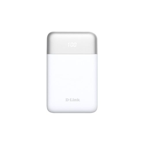 D-Link DPP-101 Power Bank, 10000mAh, USB-C PD, USB-A QC 3.0, 18W, digitális kijelző, fehér - DPP-101