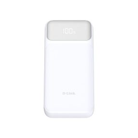   D-Link DPP-201 Power Bank, 20000mAh, 2x USB-C PD 65W, USB-A QC 3.0, digitális kijelző, fehér - DPP-201