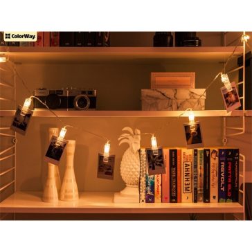   COLORWAY LED füzér fotócsipeszes fényképtartó fényfüzér 20 LED / 3M (CW-LCP-20L30B)