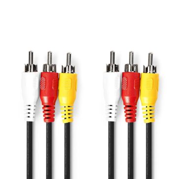 Nedis kompozit AV kábel 3x RCA 5 m