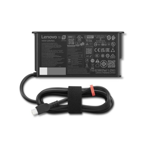 Lenovo ThinkPad Slim 140W USB-C GaN laptop töltő, eredeti, dobozos, tápkábellel, fekete - 4X21U28818