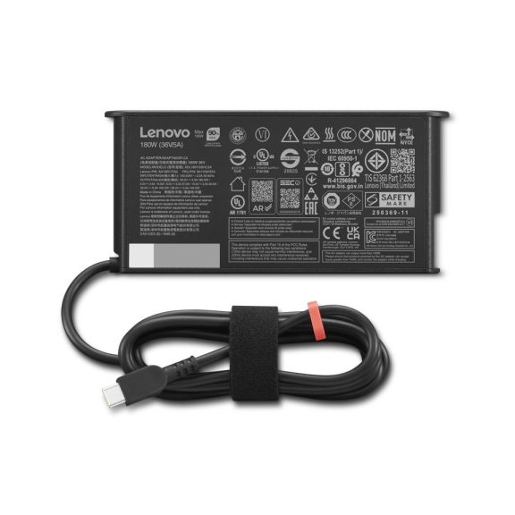 Lenovo ThinkPad Mobile Workstation 180W USB-C GaN laptop töltő, eredeti, dobozos, tápkábellel, fekete - 4X21U28835