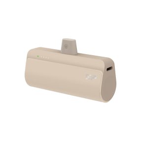   Silicon Power QD50 mini power bank, 5000mAh, USB-C PD 20W, beépített csatlakozó, kompakt, Vanilla