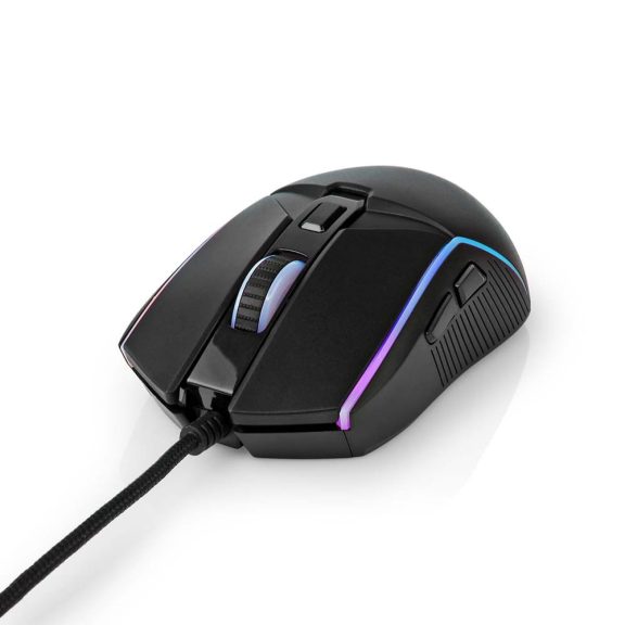 Nedis GMWD510BK vezetékes gaming egér, 7200 dpi, LED, fekete