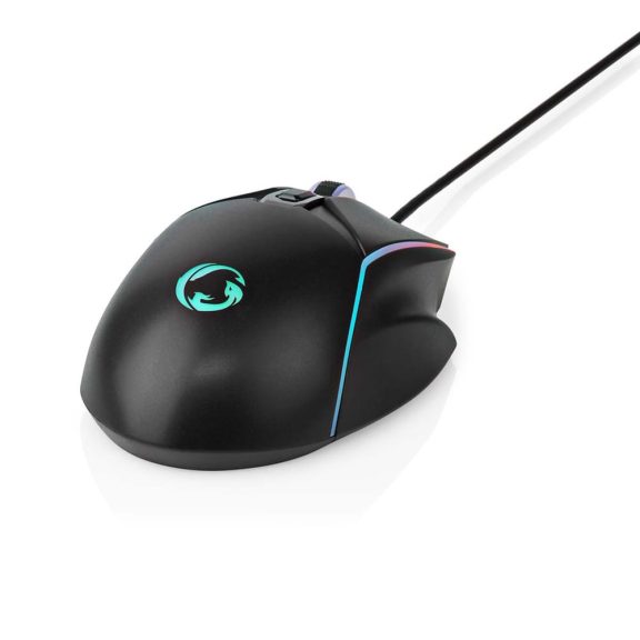 Nedis GMWD510BK vezetékes gaming egér, 7200 dpi, LED, fekete