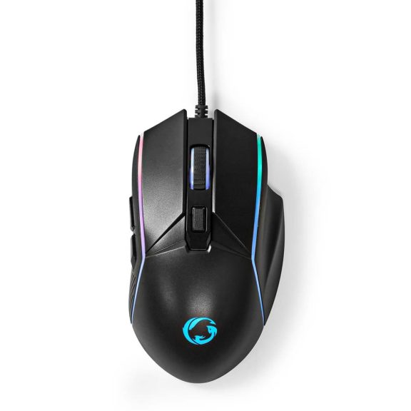 Nedis GMWD510BK vezetékes gaming egér, 7200 dpi, LED, fekete