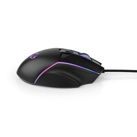 Nedis GMWD510BK vezetékes gaming egér, 7200 dpi, LED, fekete