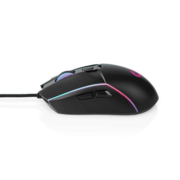 Nedis GMWD510BK vezetékes gaming egér, 7200 dpi, LED, fekete
