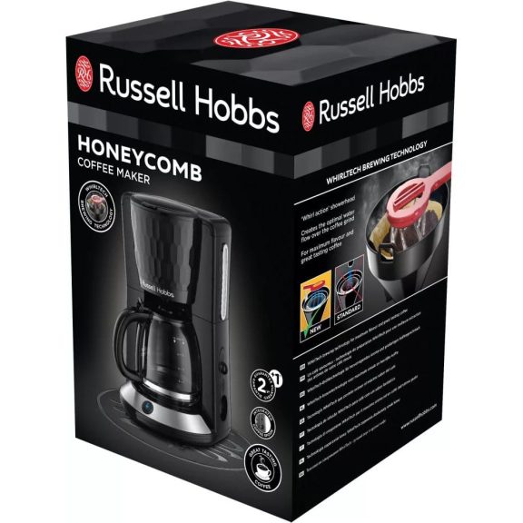 Russell Hobbs Honeycomb filteres kávéfőző, 1000 W, 1,25 l, fekete