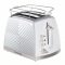 Russell Hobbs Groove kenyérpirító, 2 szeletes, széles nyílás, 6 pirítási fokozat, fehér - 26391-56 