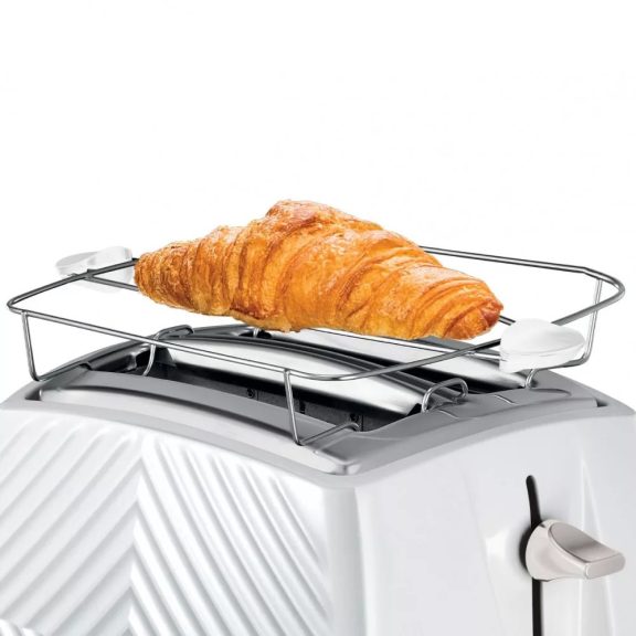 Russell Hobbs Groove kenyérpirító, 2 szeletes, széles nyílás, 6 pirítási fokozat, fehér - 26391-56 