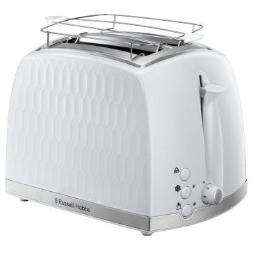 Russell Hobbs Honeycomb fehér, méhsejtmintás, két szeletes kenyérpirító