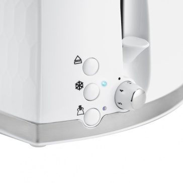 Russell Hobbs Honeycomb fehér, méhsejtmintás, két szeletes kenyérpirító