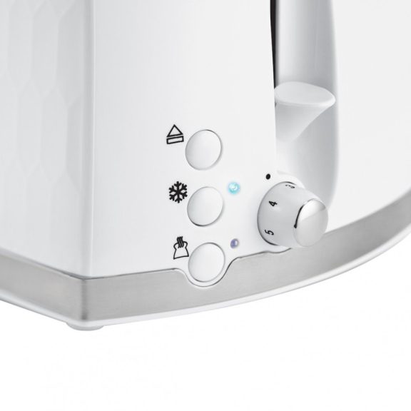 Russell Hobbs Honeycomb fehér, méhsejtmintás, két szeletes kenyérpirító