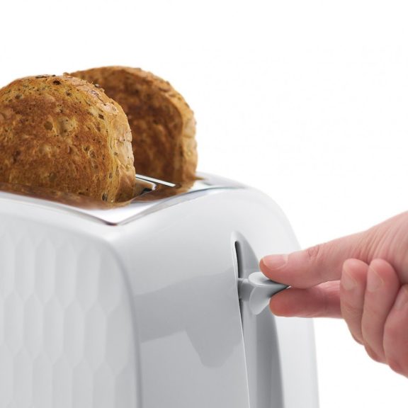 Russell Hobbs Honeycomb fehér, méhsejtmintás, két szeletes kenyérpirító