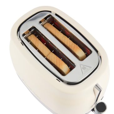   Russell Hobbs Hanley Jasmine kenyérpirító, 900 W, zsemlemelegítővel, matt krémszínű - 28650-56