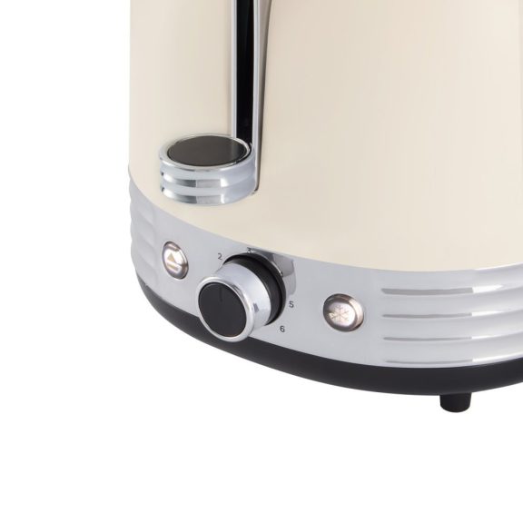 Russell Hobbs Hanley Jasmine kenyérpirító, 900 W, zsemlemelegítővel, matt krémszínű - 28650-56