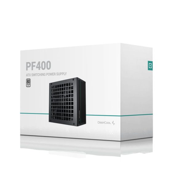 DeepCool PF400 tápegység, 400 W, 80 PLUS 230V EU, 120 mm ventilátor, fekete - R-PF400D-HA0B-EU