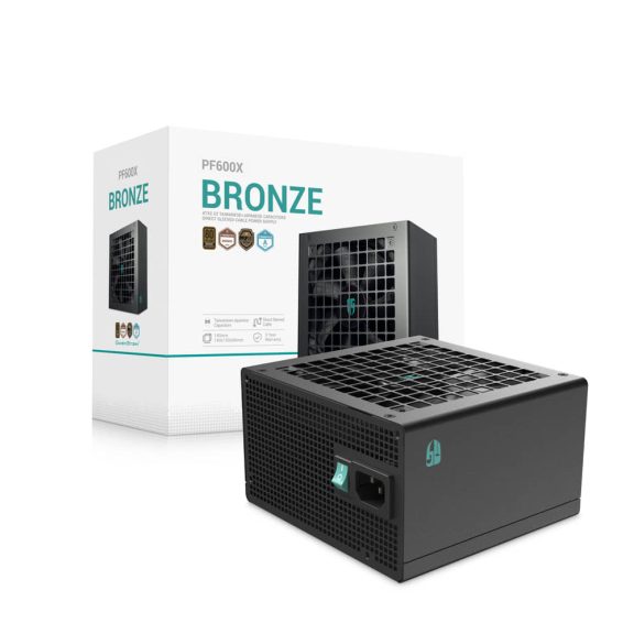 DeepCool Gamer Storm PF600X tápegység, 600W, 80Plus Bronze, fekete - PF600X-HD
