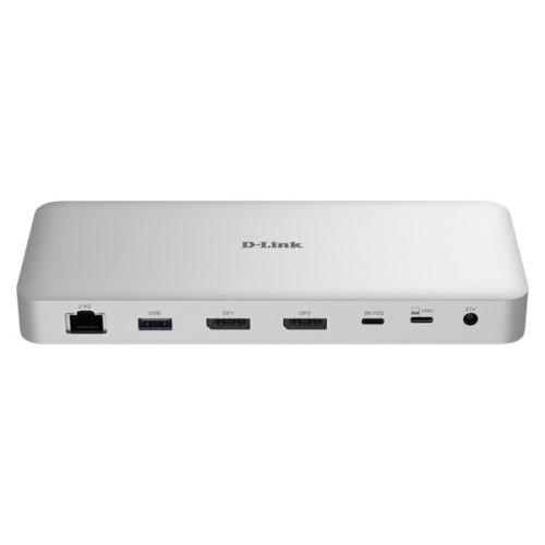 D-LINK 9in1 Dokkoló 2xDisplayport 1.4 + 3xUSB + 2xUSB-C + 1xLAN + 1xPD 100W, DUF-901/E
