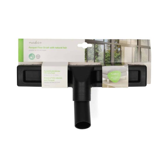 Nedis VCBR111HF32 parketta kefe porszívóhoz, természetes sörték, 32 mm, fekete