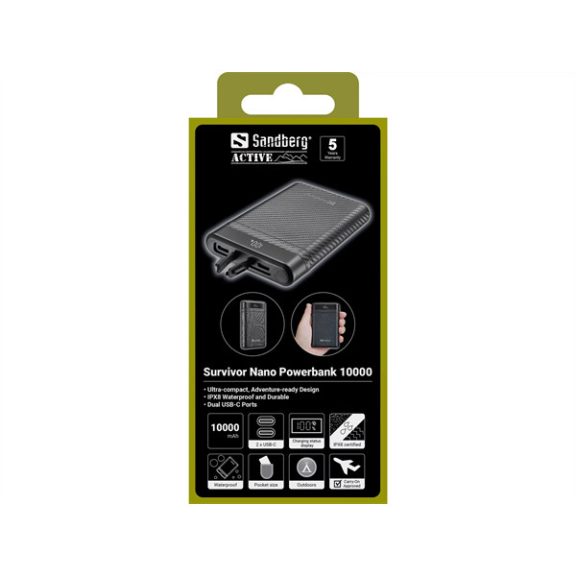 SANDBERG Survivor Nano Powerbank 10000 mAh