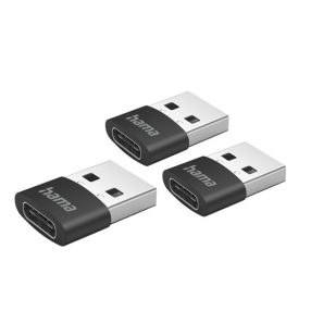   HAMA 201532, FIC E3 ADAPTER USB A DUGÓ/USB TYPE-C ALJZAT, 3DB