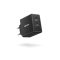 Lenovo Dual USB-C 65W GaN hálózati töltő, GaN, dupla USB-C, fekete