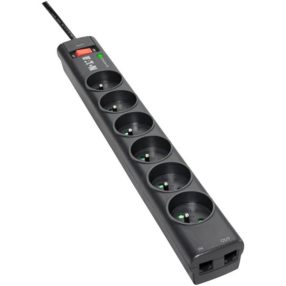   EATON Túlfeszültségvédő Elosztó 6 DIN, Schuko, Tel & Internet line Eaton Protection, Protection Strip