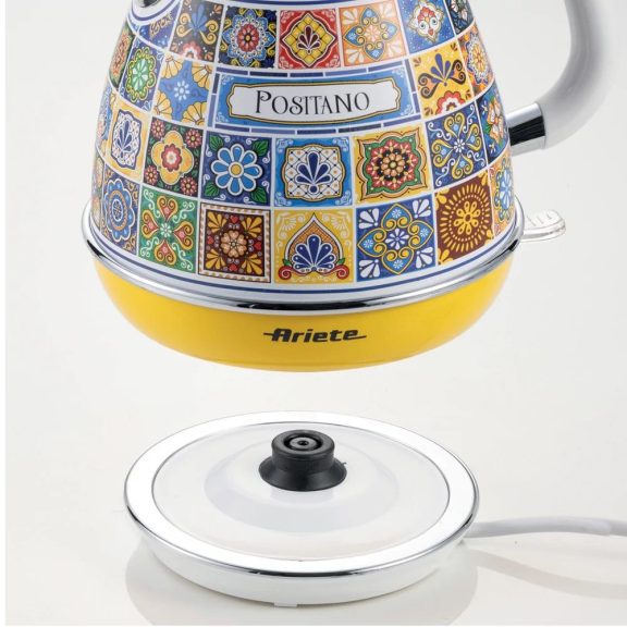 Ariete Positano vízforraló, 1.7 L, 2200W, 360° talp, kivehető szűrő, fém ház