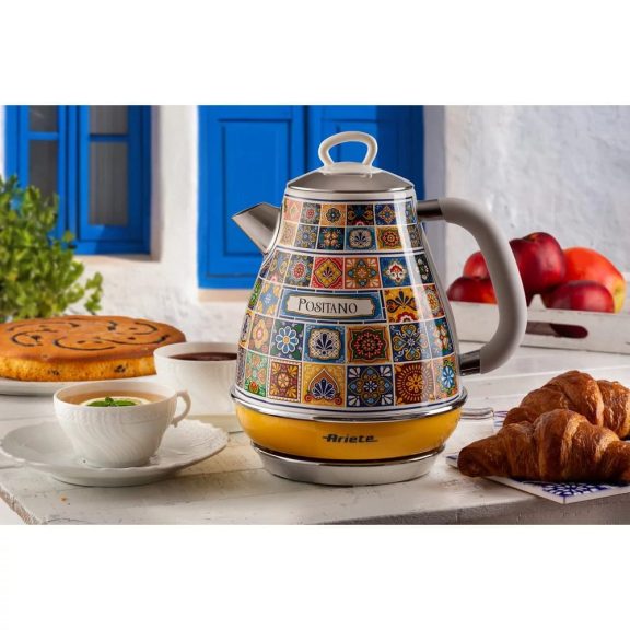 Ariete Positano vízforraló, 1.7 L, 2200W, 360° talp, kivehető szűrő, fém ház