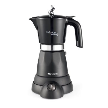   Ariete Moka Aroma elektromos kotyogós kávéfőző, 4-6 csésze, 360° talp, fekete
