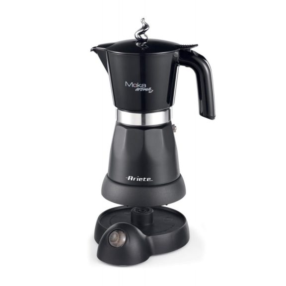 Ariete Moka Aroma elektromos kotyogós kávéfőző, 4-6 csésze, 360° talp, fekete