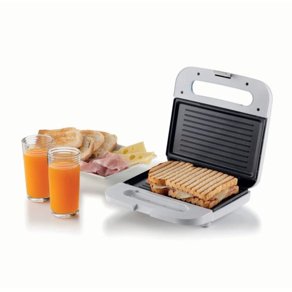 Ariete Breakfast szendvicssütő, 750W, tapadásmentes lapok, kompakt, fehér