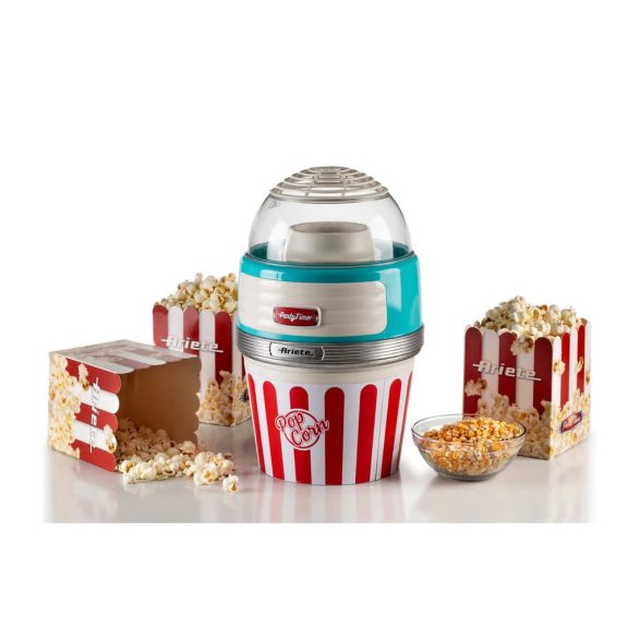 Ariete Party Time Popcorn készítő, 60g, 1100W, forró levegős, kivehető tál, azúrkék