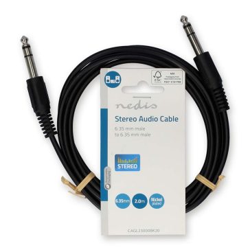Nedis 6.35 mm sztereó audio kábel 2 m