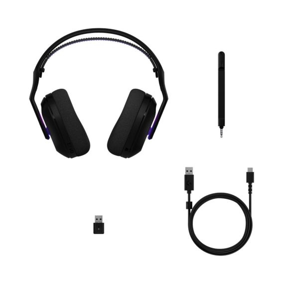 Logitech G522 LIGHTSPEED vezeték nélküli gamer headset, 48 kHz mikrofon, LIGHTSYNC RGB, Fekete - 981-001544
