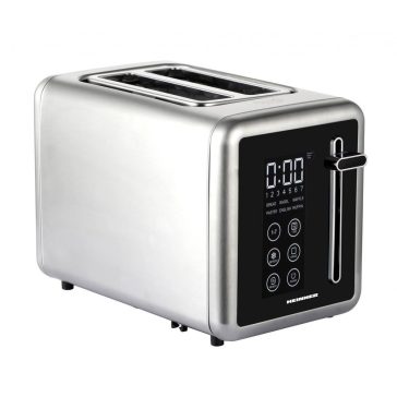   Heinner BreadMaster digitális kenyérpirító, 2 szeletes, érintésvezérlés, 7 pirítási fokozat, szürke