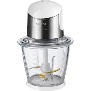   Sencor SCB 6150SS-EUE3 elektromos aprító, 800 W, 1,5 l üvegedény, 4 titánbevonatú kés, Ezüst-fehér