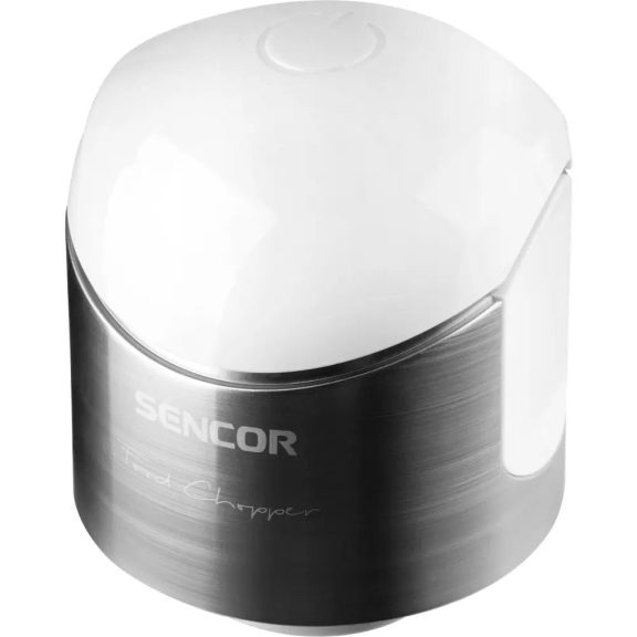 Sencor SCB 6150SS-EUE3 elektromos aprító, 800 W, 1,5 l üvegedény, 4 titánbevonatú kés, Ezüst-fehér