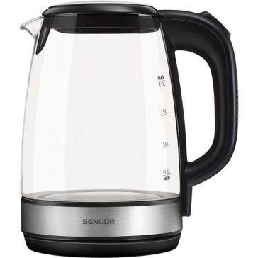 SENCOR SWK 2080BK Üveg Vízforraló, 2L, 2200W, Fekete