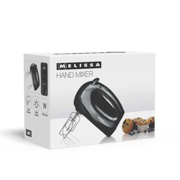   Melissa kézi mixer, 300 W, 5 sebesség, turbó funkció, fekete - 16200085