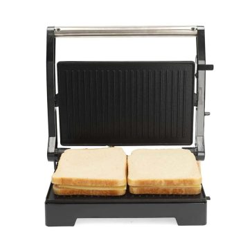   Melissa panini grill, 1000 W, kontakt grill, tapadásmentes, fekete - 16240111