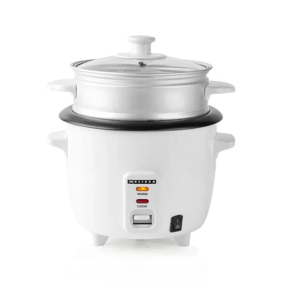 Melissa rizsfőző, 0.6 l, 300 W, pároló betét, tapadásmentes, fehér - 16280022
