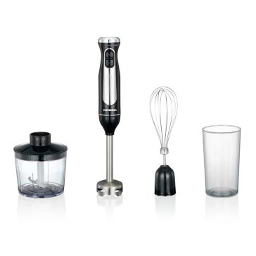   Melissa botmixer szett, 600 W, aprító, habverő, pohár, rozsdamentes, fekete - 16210069