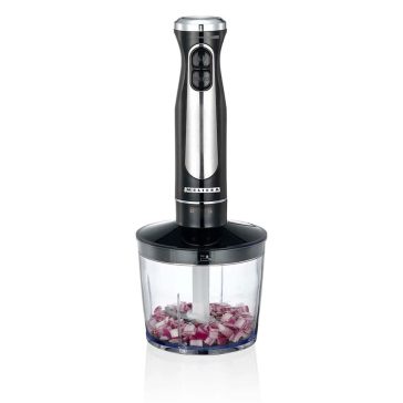   Melissa botmixer szett, 600 W, aprító, habverő, pohár, rozsdamentes, fekete - 16210069