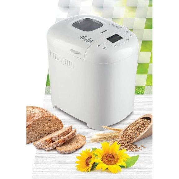 Heinner HBM-915WH kenyérsütőgép, 550 W, 700-900 g, 15 program, 13 órás időzítő, fehér